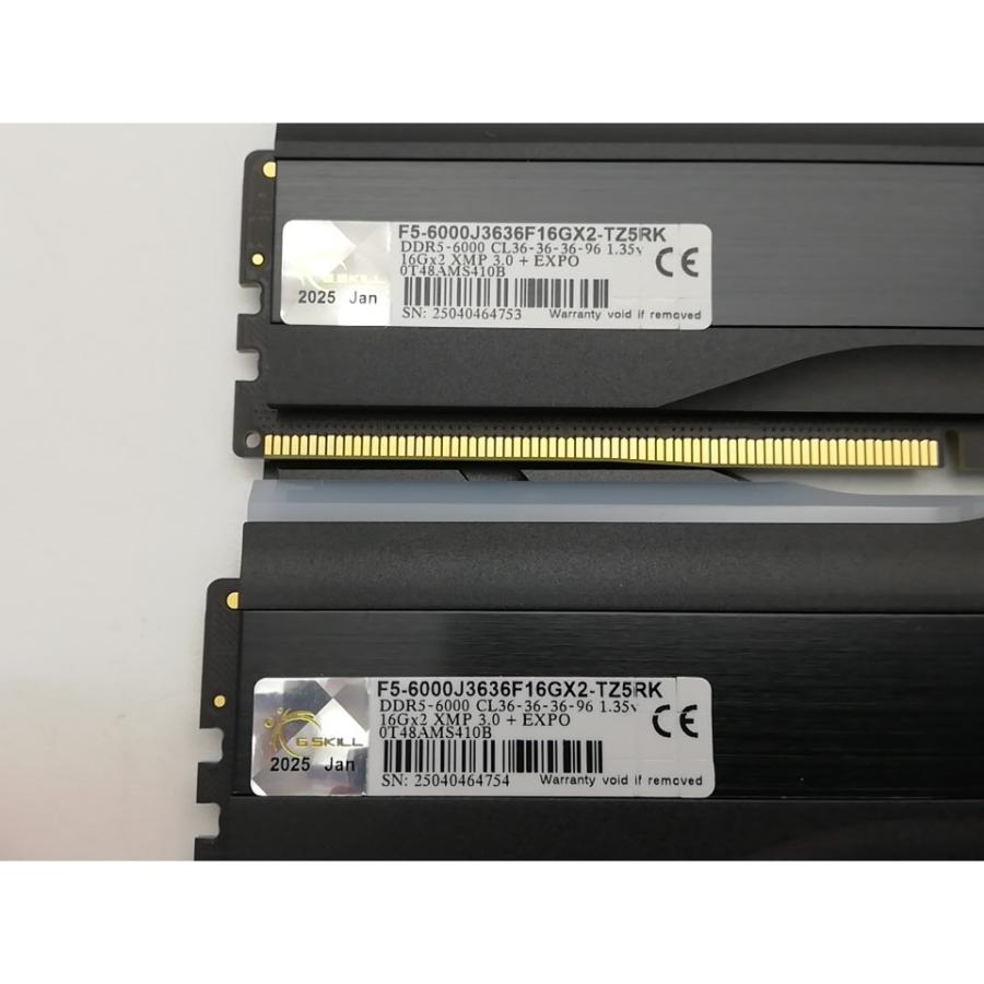 中古】DDR5 16GB 2枚組（合計32GB） DDR5-6000(PC5-48000