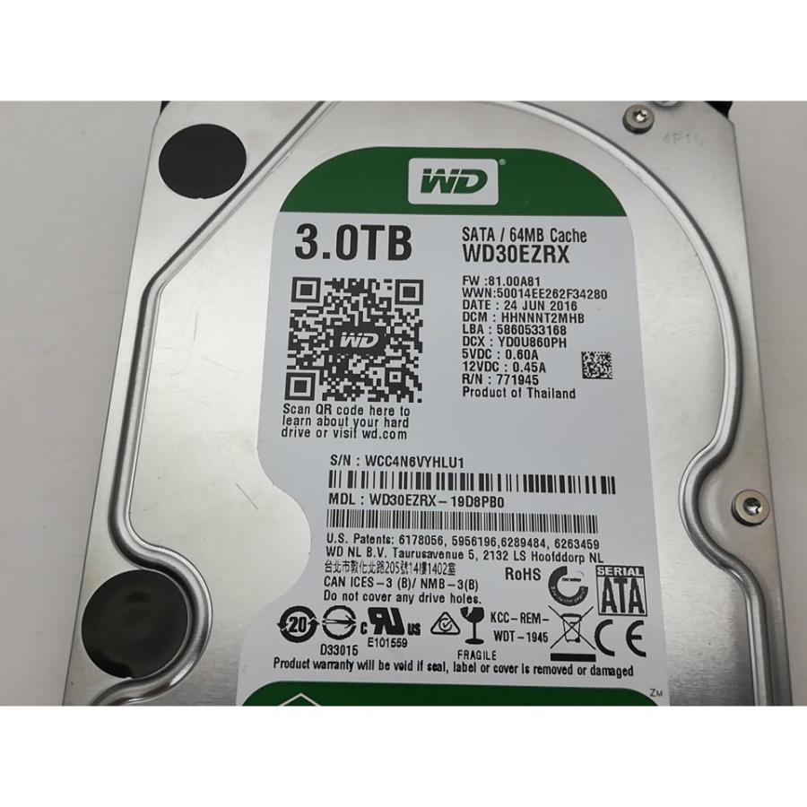 中古】W.D. WD30EZRX WD Green 3TB/IntelliPower/64MB/6Gbps【秋葉2号