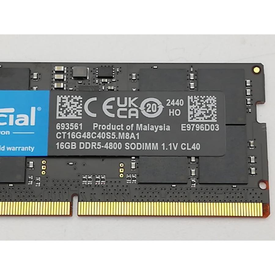 よ*か様 PC5-38400(DDR5-4800) 16GB SODIMM 中古 中古】262PIN SODIMM 16GB DDR5-4800(PC5-38400)【ノートPC用】【秋葉2