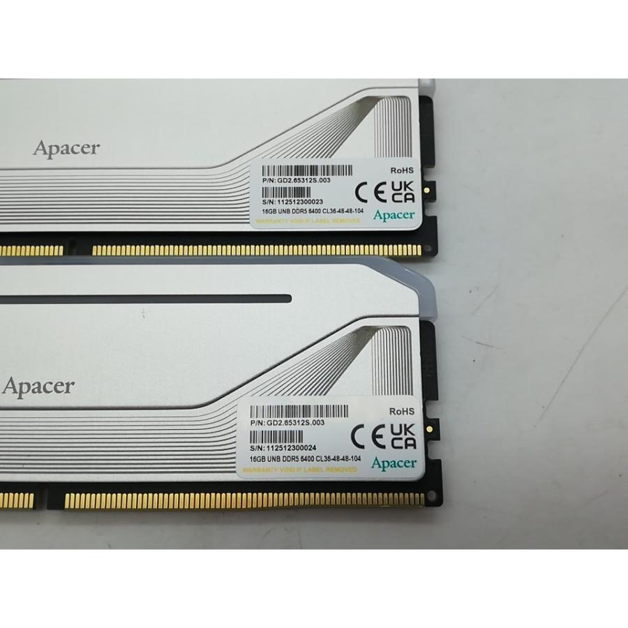 中古】DDR5 16GB 2枚組（合計32GB） DDR5-6400(PC5-51200