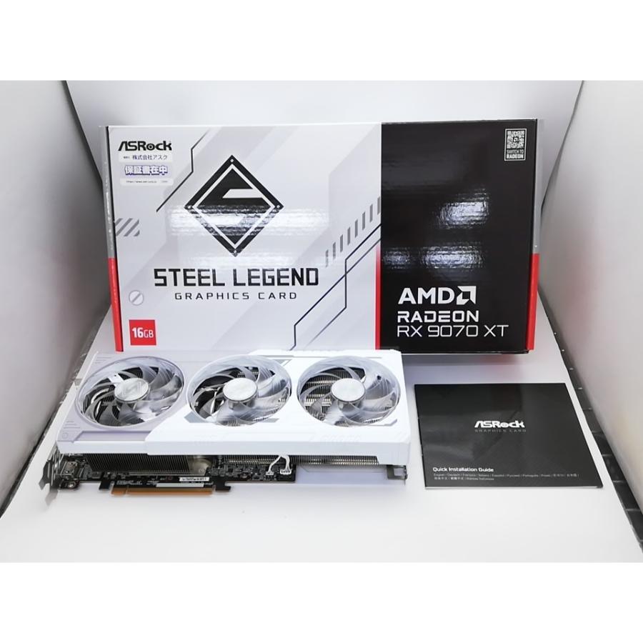 中古】ASRock Radeon RX 9070 XT Steel Legend 16GB RX9070XT/16GB 