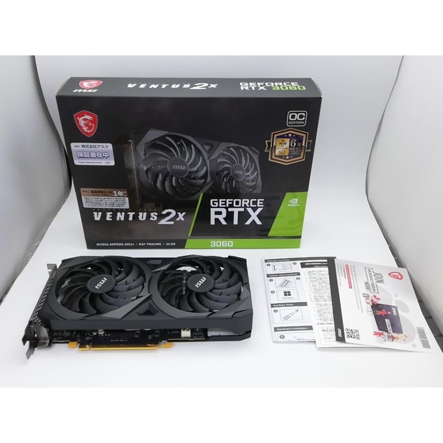 中古】MSI GeForce RTX 3060 VENTUS 2X 12G OC RTX3060/12GB(GDDR6