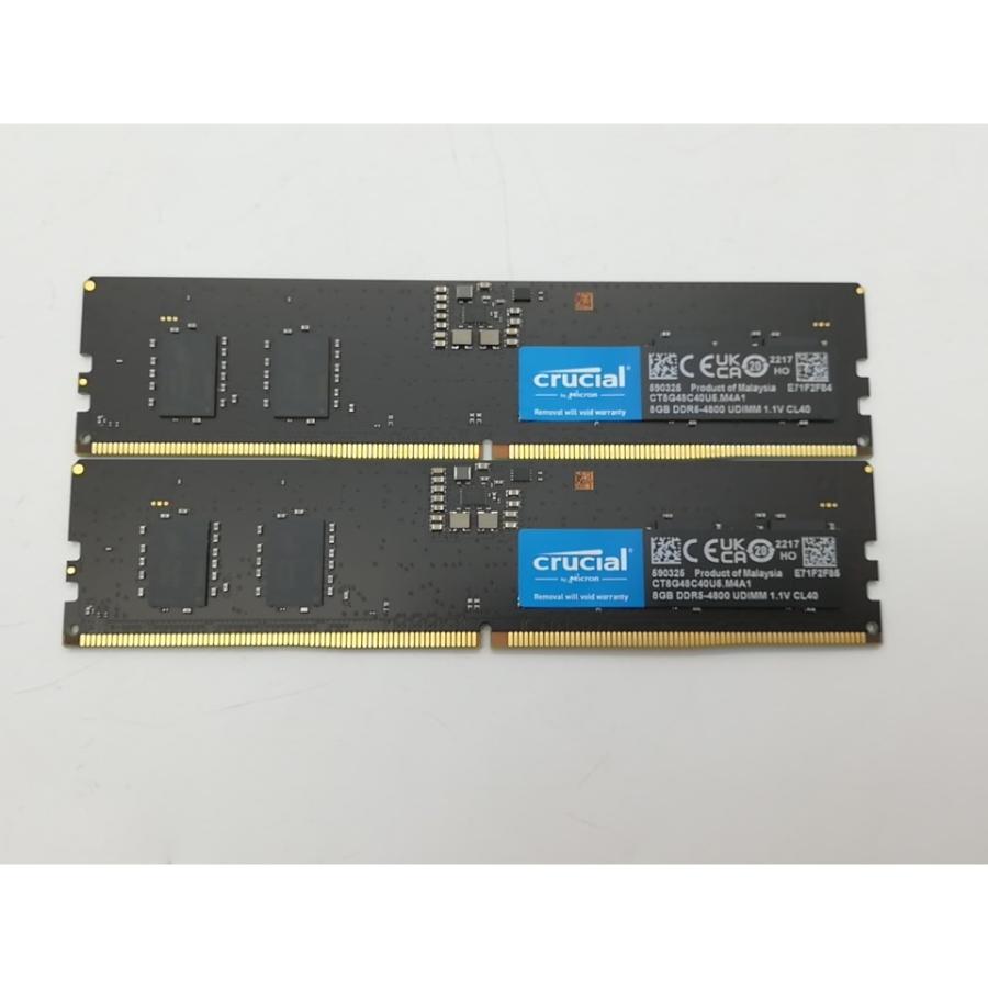 中古】DDR5 8GB 2枚組（合計16GB） DDR5-4800(PC5-38400