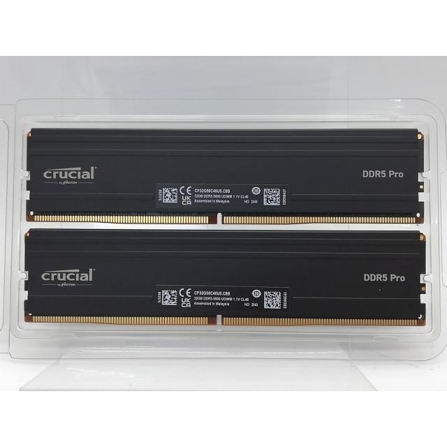 中古】DDR5 32GB 2枚組（合計64GB） DDR5-5600(PC5-44800