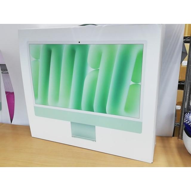【中古】iMac 24インチ 4.5K Retinaディスプレイ M4(CPU:10C/GPU:10C) 16GB/256GB グリーン MWUY3J/A (24インチ, 2024, 4ポート)【秋葉2号】保証期間１ヶ月の画像