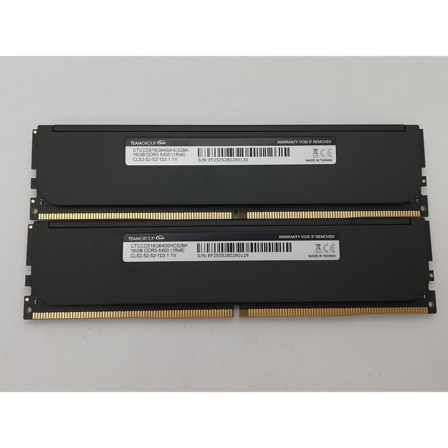 中古】DDR5 16GB 2枚組（合計32GB） DDR5-6400(PC5-51200 