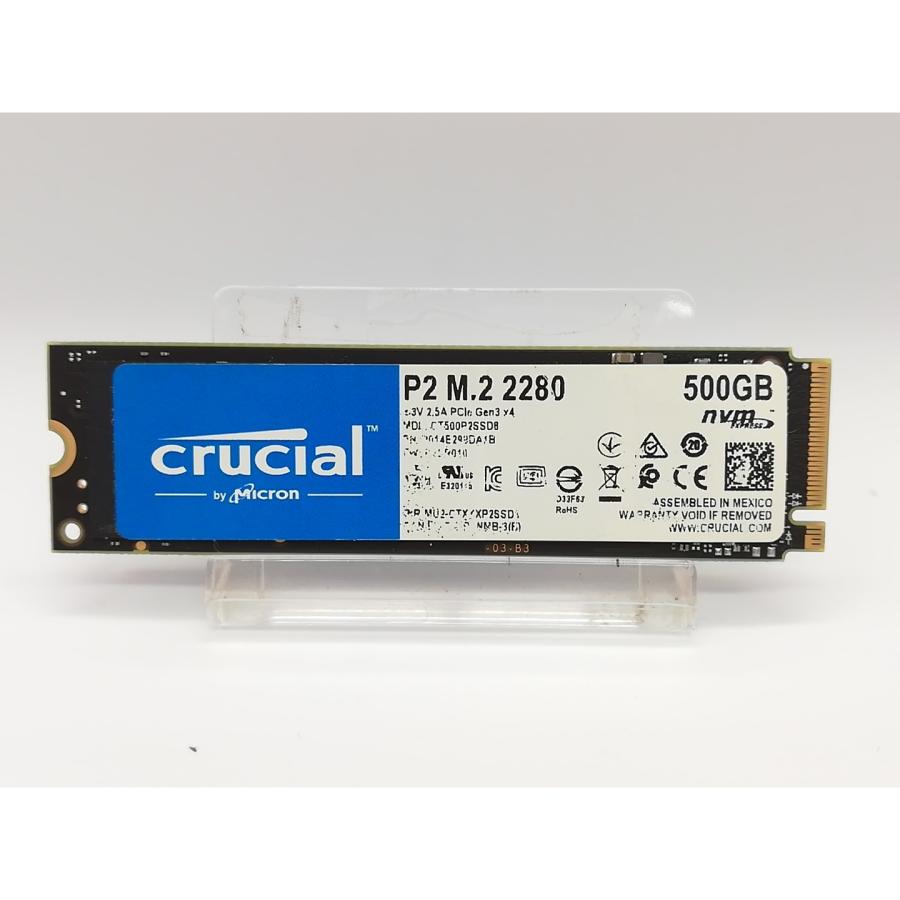 中古】Crucial P2(CT500P2SSD8JP) 500GB/M.2 2280(PCIe3.0 NVMe)/QLC