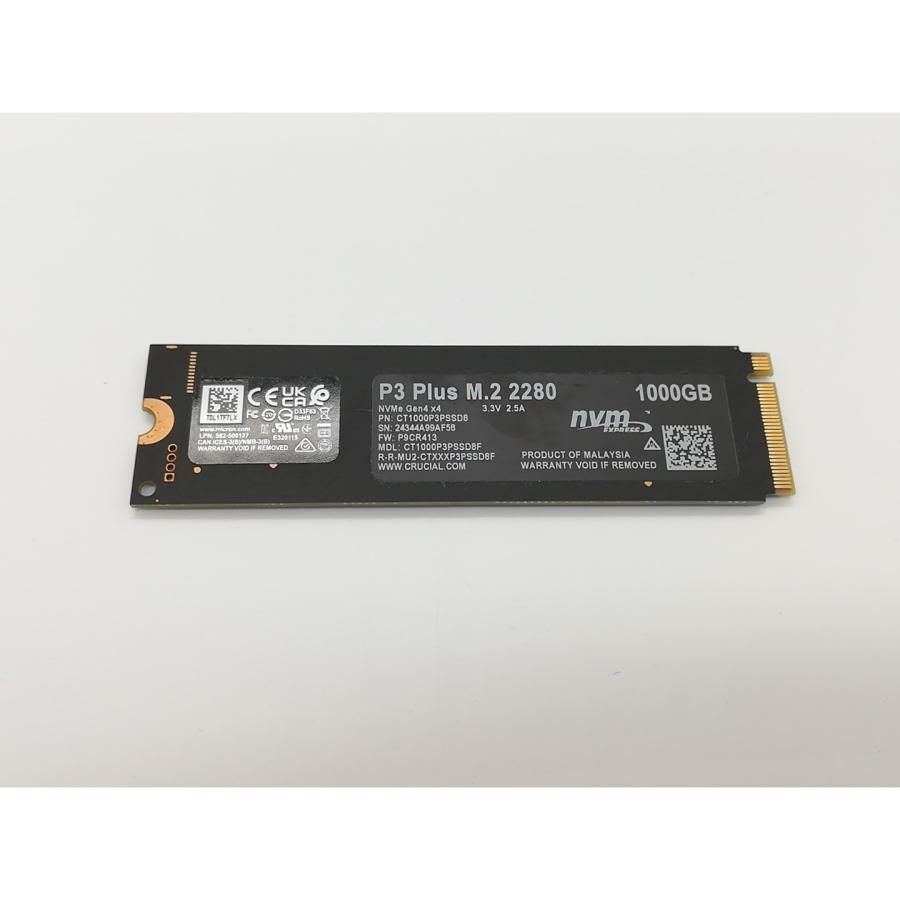 中古】Crucial P3 Plus(CT1000P3PSSD8) 1TB/M.2 2280(PCIe4.0 NVMe