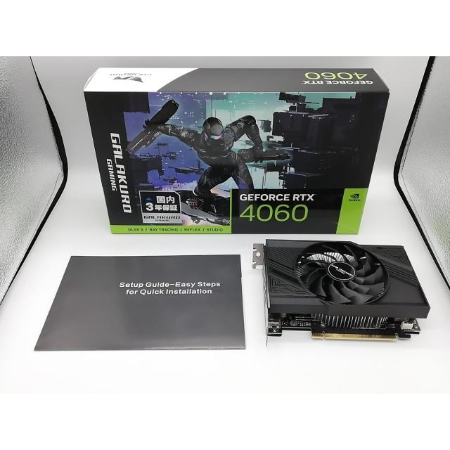 中古】玄人志向 GALAKURO GAMING GG-RTX4060-E8GB/SF RTX4060/8GB