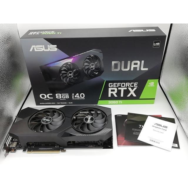 ASUS DUAL-RTX3060TI-O8G-V2　（箱、保証書無し） 中古】ASUS DUAL-RTX3060TI-O8G-V2 RTX3060Ti(LHR)/8GB(GDDR6)【秋葉2