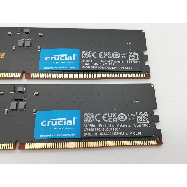 中古】DDR5 64GB 2枚組（合計128GB） DDR5-5600(PC5-44800