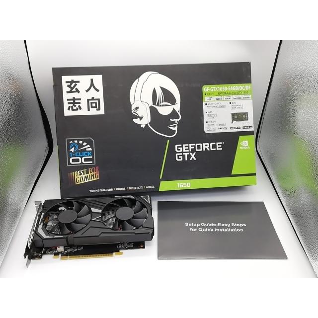 中古】玄人志向 GF-GTX1650-E4GB/OC/DF GTX1650/4GB(GDDR5)/PCI-E