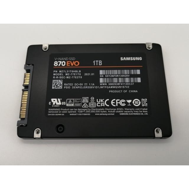 中古】SAMSUNG 870 EVO（MZ-77E1T0B/IT） 1TB/SSD/6GbpsSATA/TLC【秋葉