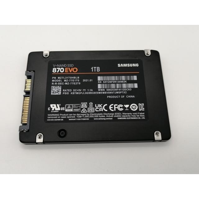 Samsung 870 EVO 1TB SSD 中古 中古】SAMSUNG 870 EVO（MZ-77E1T0B/IT） 1TB/SSD/6GbpsSATA/TLC【秋葉