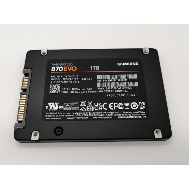 Samsung 870 EVO 1TB SSD 中古 中古】SAMSUNG 870 EVO（MZ-77E1T0B/IT） 1TB/SSD/6GbpsSATA/TLC【秋葉