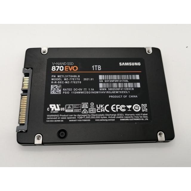 Samsung 870 EVO 1TB SSD 中古 中古】SAMSUNG 870 EVO（MZ-77E1T0B/IT） 1TB/SSD/6GbpsSATA/TLC【熊本