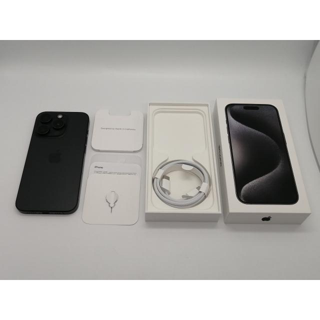 【中古】Apple 国内版 【SIMフリー】 iPhone 15 Pro 256GB ブラックチタニウム MTUC3J/A【OSU301】保証期間１ヶ月【ランクC】の画像