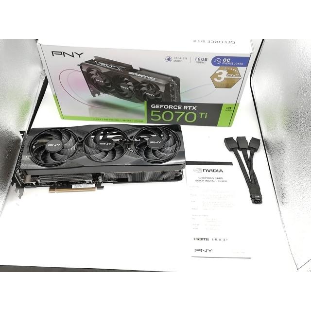 中古】PNY GeForce RTX 5070 Ti 16GB Overclocked Triple Fan