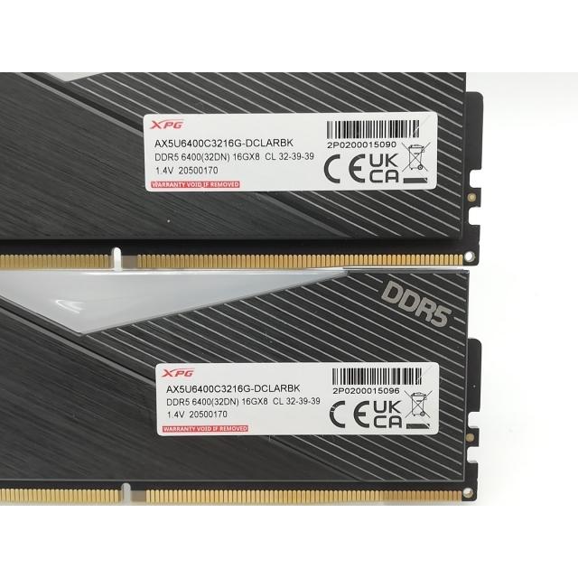 中古】DDR5 16GB 2枚組（合計32GB） DDR5-6400(PC5-51200
