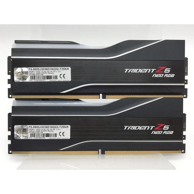 中古】DDR5 16GB 2枚組（合計32GB） DDR5-5600(PC5-44800