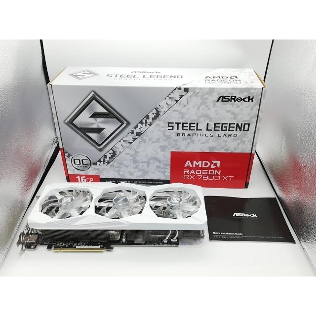 中古】ASRock Radeon RX 7800 XT Steel Legend 16GB OC RX7800XT/16GB