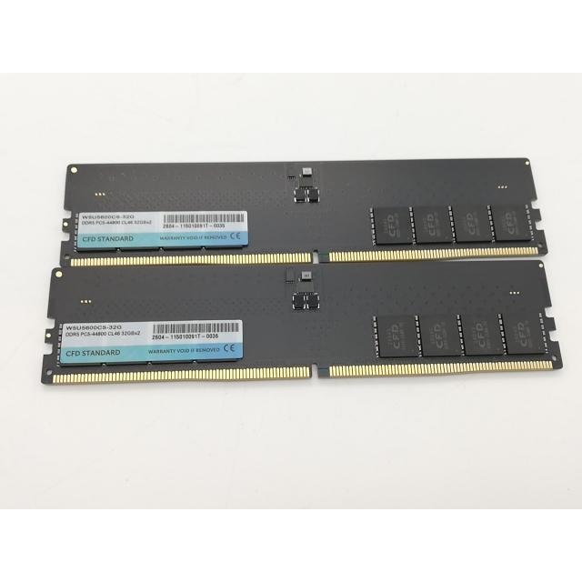 DDR5 64GB (32GBx2) 5600MHz 開封品(中古) 中古】DDR5 32GB 2枚組（合計64GB） DDR5-5600(PC5-44800