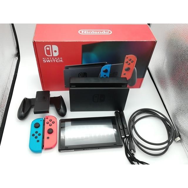 中古】Nintendo Switch 本体 Joy-Con(L) ネオンブルー/(R) ネオン