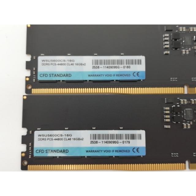 中古】DDR5 16GB 2枚組（合計32GB） DDR5-5600(PC5-44800
