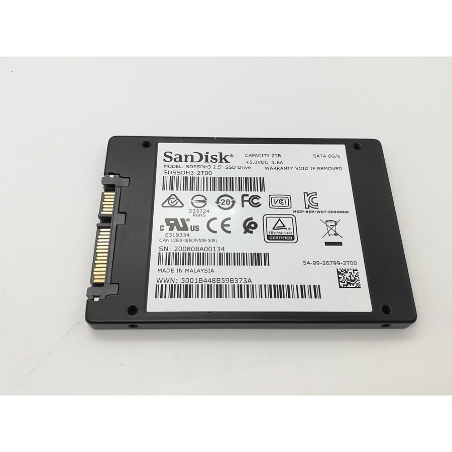 中古】SanDisk Ultra 3D SSD SDSSDH3-2T00 2TB/6GbpsSATA【秋葉2号