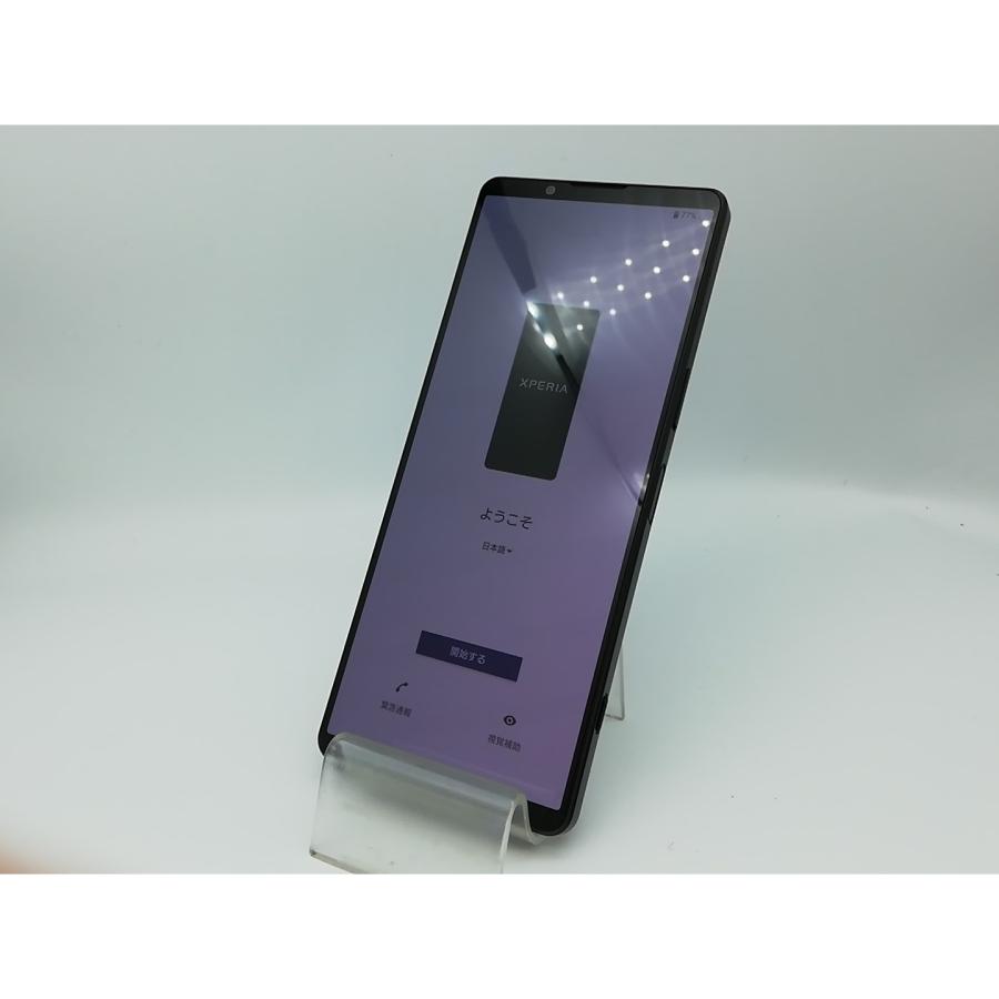 中古】SONY au 【SIMフリー】 Xperia 1 IV ブラック 12GB 256GB SOG06