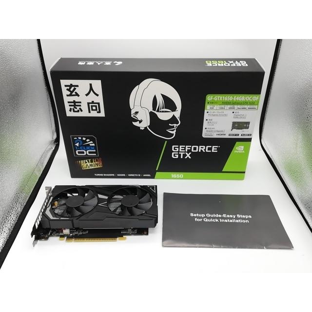 中古】玄人志向 GF-GTX1650-E4GB/OC/DF GTX1650/4GB(GDDR5)/PCI-E