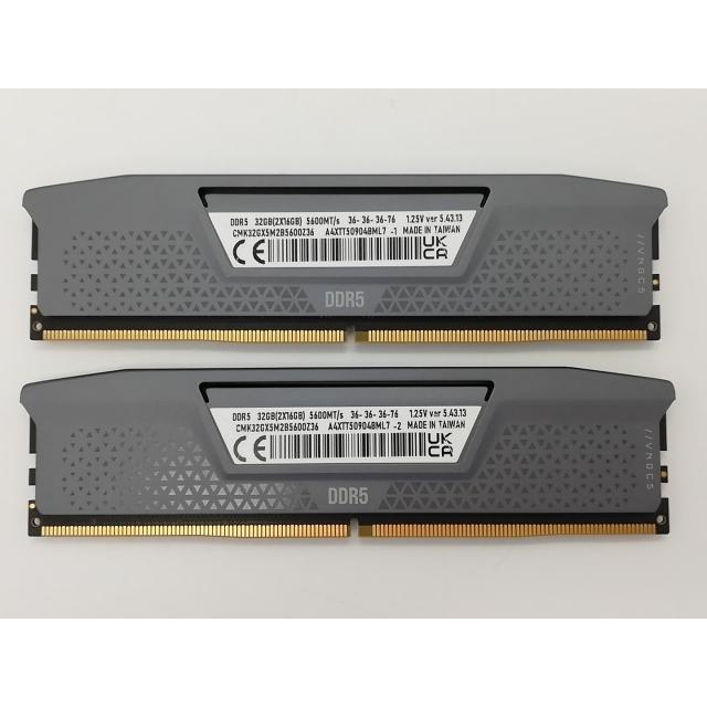 中古】DDR5 16GB 2枚組（合計32GB） DDR5-5600(PC5-44800