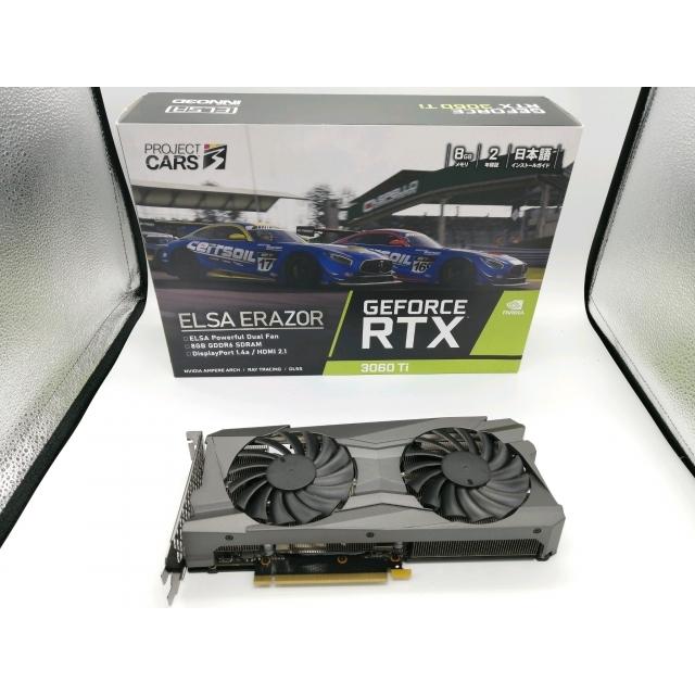 中古】ELSA GeForce RTX 3060 Ti ERAZOR LHR（GD3060T-8GEREZH
