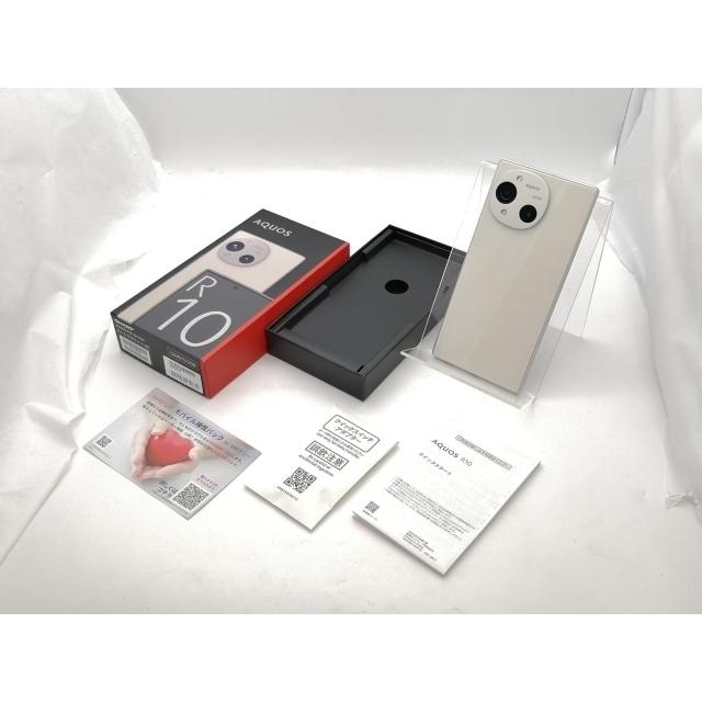 中古】SHARP 国内版 【SIMフリー】 AQUOS R10 カシミヤホワイト 12GB