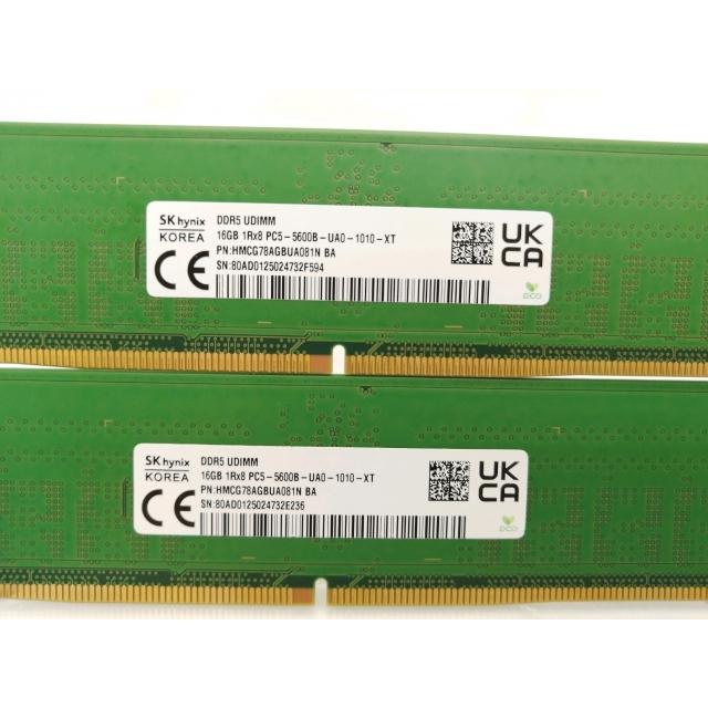 中古】DDR5 16GB 2枚組（合計32GB） DDR5-5600(PC5-44800