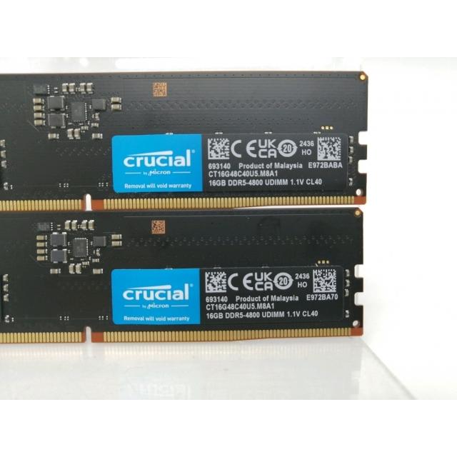 中古】DDR5 16GB 2枚組（合計32GB） DDR5-4800(PC5-38400