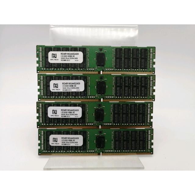 動作品 DDR4 16GB×4枚 64GB 3200MHz 中古】DDR4 16GB 4本セット 計64GB PC4-19200(DDR4-2400) Registered