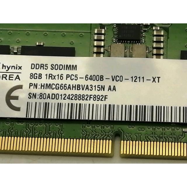 中古】262PIN SODIMM 8GB DDR5-6400(PC5-51200)【ノートPC用】【秋葉2