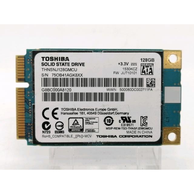 TOSHIBA SSD 128GB THNSNJ128GMCT 本体 中古】TOSHIBA THNSNJ128GMCU 128GB/SSD/6Gbps mSATA【秋葉2号】保証