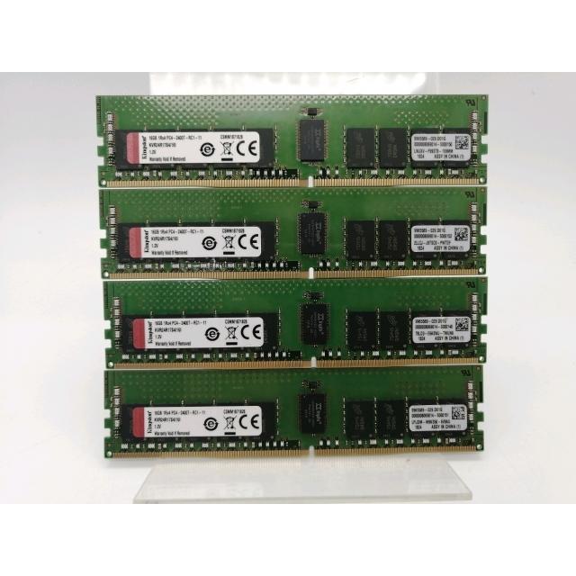 中古】DDR4 16GB 4本セット 計64GB PC4-19200(DDR4-2400) Registered