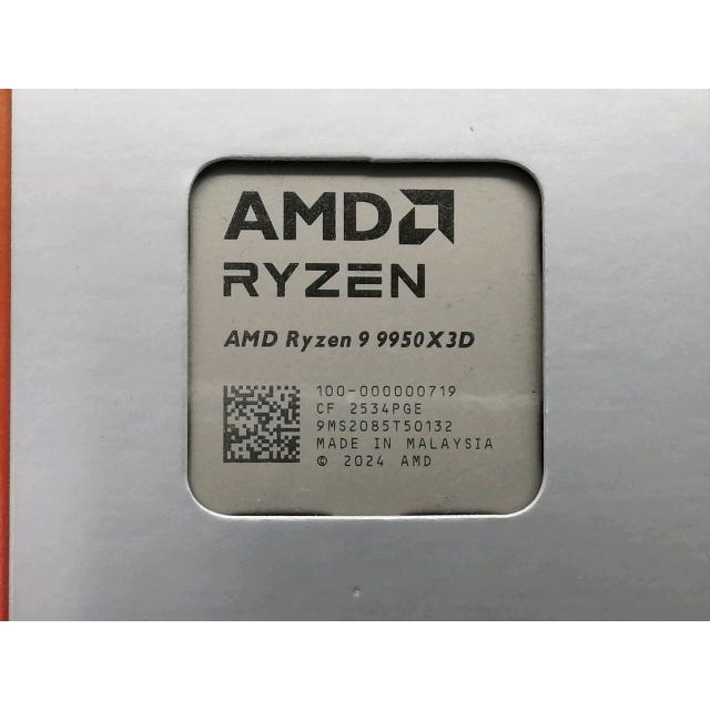 未使用】AMD Ryzen 9 9950X3D (4.3GHz/TC:5.7GHz) BOX AM5/16C/32T/L3