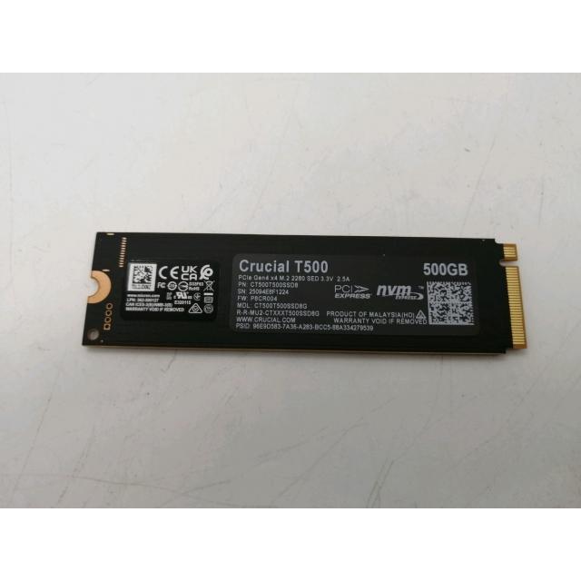 Crucial T500 500GB Gen4 NVMe M.2 SSD 中古 中古】Crucial T500 CT500T500SSD8JP 500GB/M.2 2280 (PCIe4.0 NVMe