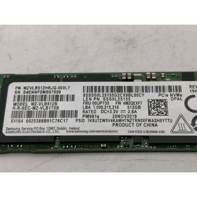 中古】各社 512GB SSD (M.2 2280/PCIe3.0 NVMe)【秋葉2号】保証期間1