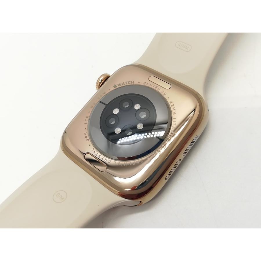 中古】Apple Watch Series10 42mm Cellular ゴールドチタニウムケース 