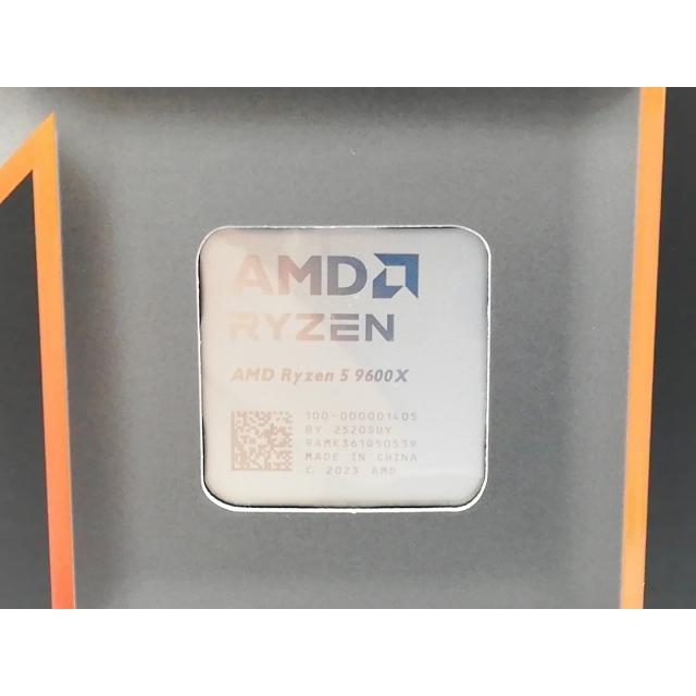 AMD Ryzen 5 9600X 新品未使用 未使用】AMD Ryzen 5 9600X (3.9GHz/TC:5.4GHz) BOX AM5/6C/12T/L3