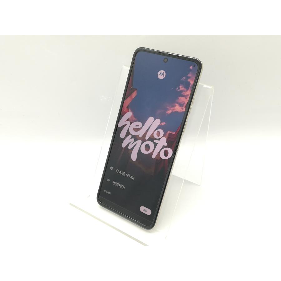 中古】MOTOROLA SoftBank 【SIMフリー】 motorola razr 50s サンド
