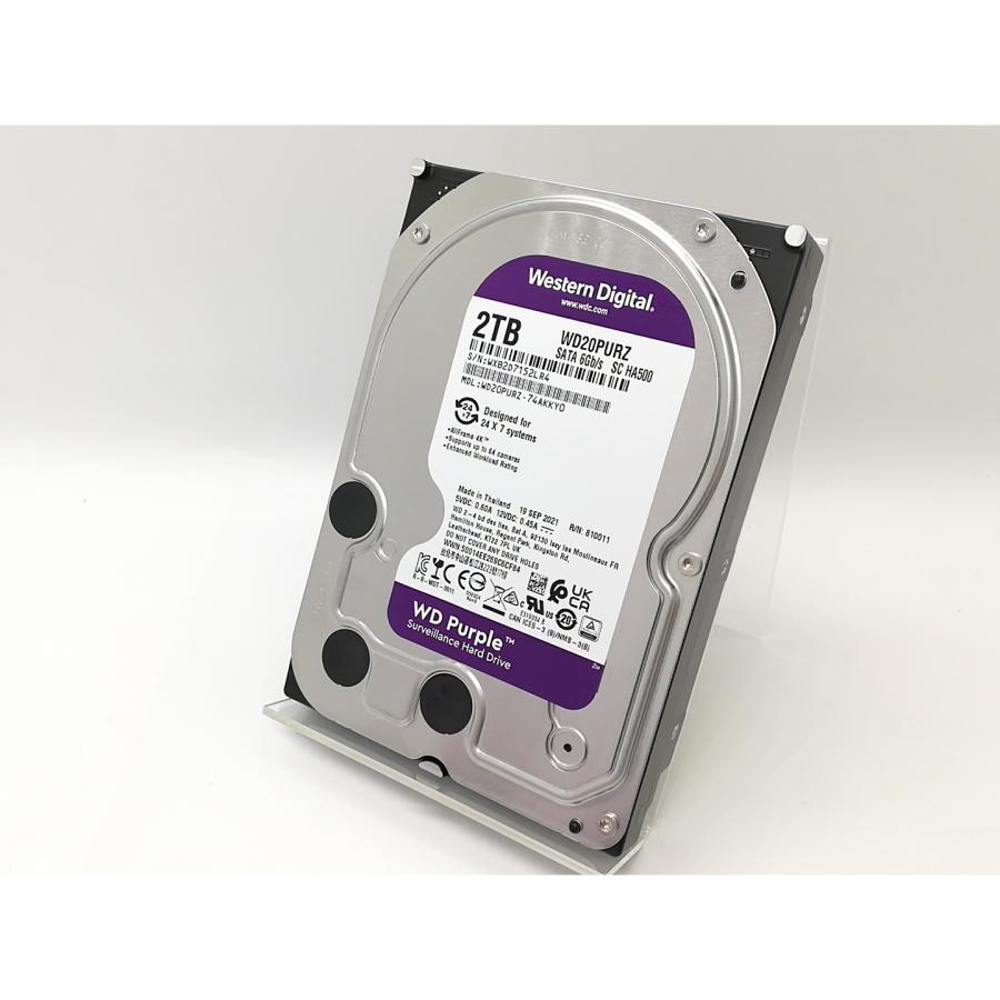 中古】W.D. WD20PURZ WD Purple 2TB/IntelliPower/64MB/6Gbps【秋葉4号