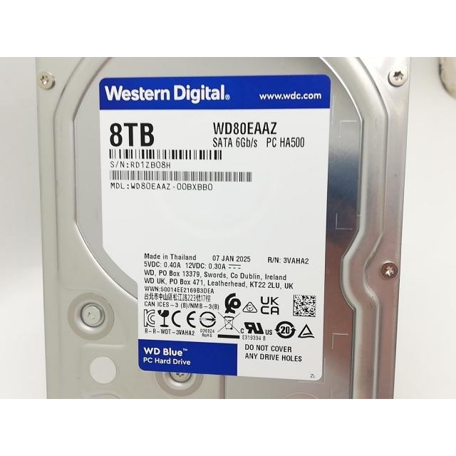 中古】W.D. WD80EAAZ WD Blue 8TB/5640rpm/256MB/6Gbps【秋葉4号】保証