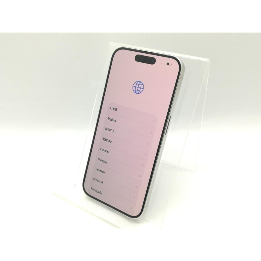 【中古】Apple 国内版 【SIMフリー】 iPhone 15 Pro 128GB ホワイトチタニウム MTU83J/A【秋葉4号】保証期間１ヶ月【ランクB】の画像