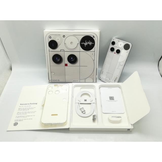 【中古】NOTHING 国内版 【SIMフリー】 Nothing Phone (3) ホワイト 12GB 256GB【秋葉4号】保証期間１ヶ月【ランクA】の画像
